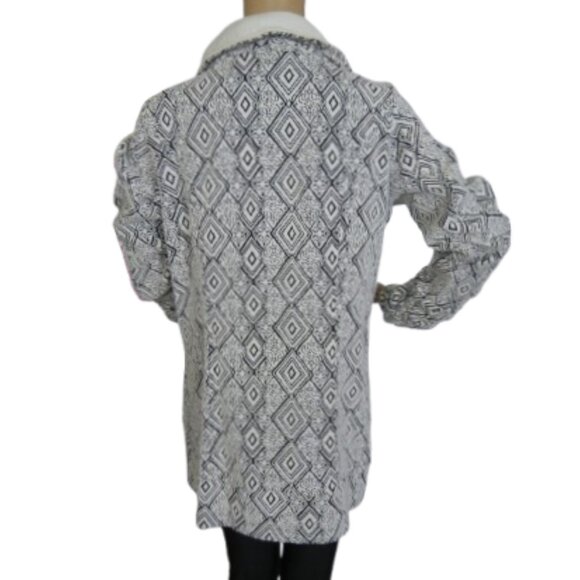 Tonia Debellis Geometric Print Zip Jacket - Picture 7 of 8